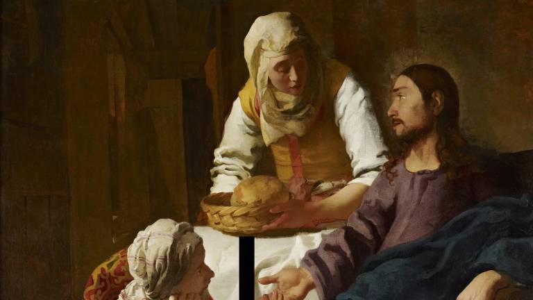 Jan Vermeer “Jesús en la casa de Martha y María en Betania, 1655.