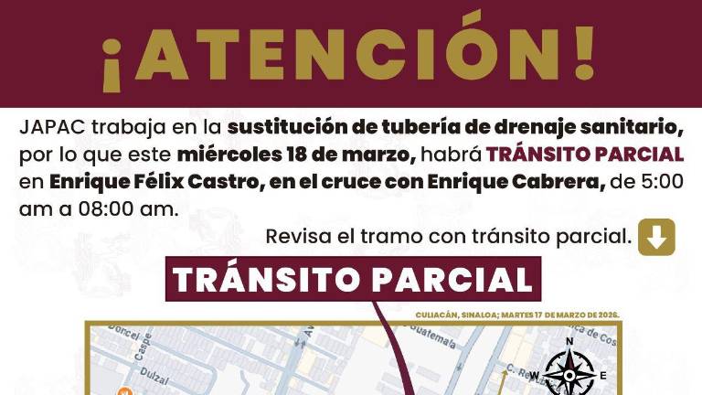 La Japac hizo un llamado a los automovilistas para que circulen con precaución por el área.