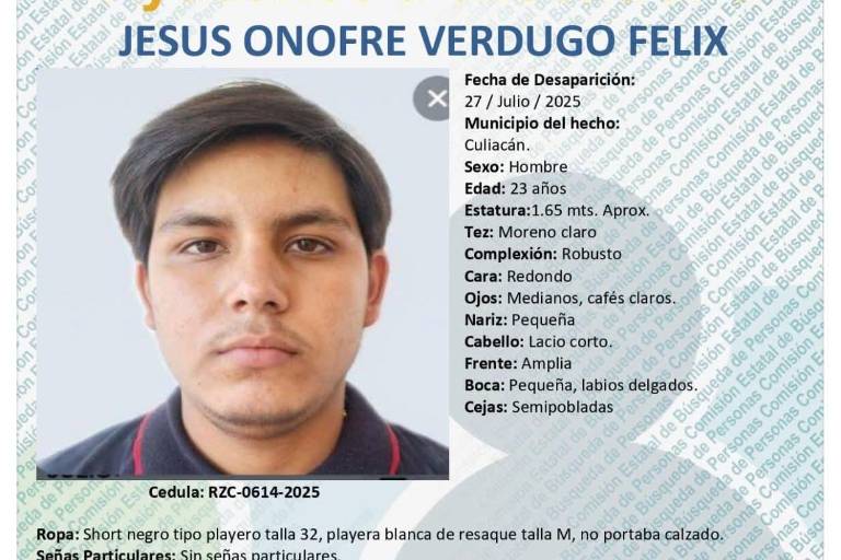 Privan de libertad al joven Jesús Onofre en la colonia Las Coloradas, en Culiacán