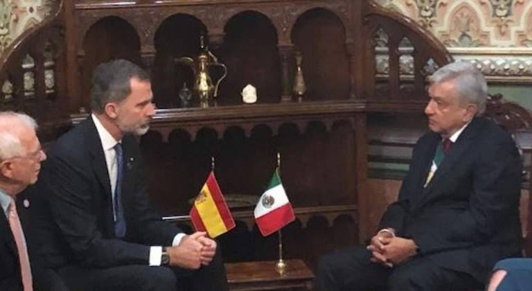 El Presidente López Obrador y el Rey Felipe Sexto.