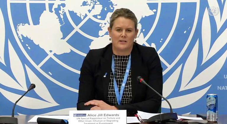 Alice Jill Edwards expresó este viernes su preocupación por los informes de guerra en Ucrania.