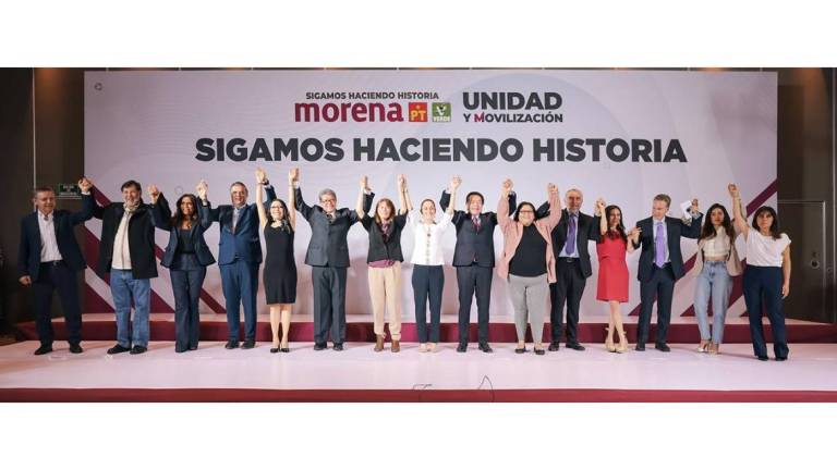Claudia Sheinbaum, candidata a la Presidencia de México por la coalición Sigamos Haciendo Historia, presenta a su equipo de campaña.