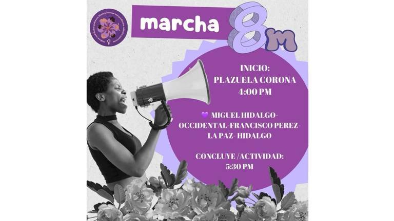 Convocatoria a la Marcha del 8M en Escuinapa para recordar la lucha de las mujeres que aún sigue vigente.