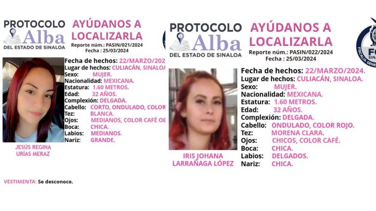 Dos mujeres continúan reportadas como desaparecidas después de los hechos registrados el viernes pasado en Culiacán.