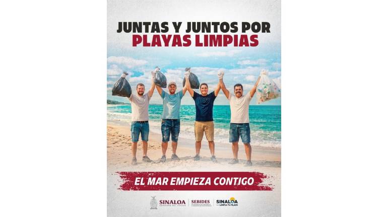 El Gobierno de Sinaloa llama a mantener la limpieza de las playas.