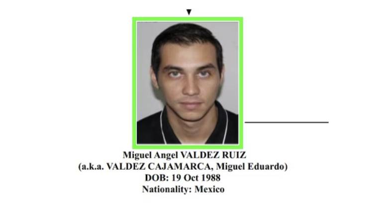 Miguel Ángel Valdez Ruiz es acusado en Estados Unidos de tráfico de drogas.