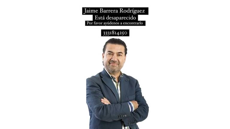 En Guadalajara se reporta la desaparición del periodista Jaime Barrera Rodríguez.