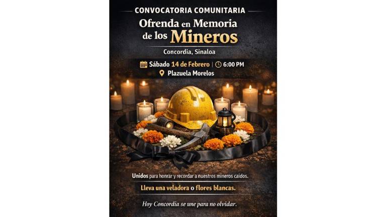 Invitación a la manifestación en memoria de los mineros privados de la libertad en Concordia.