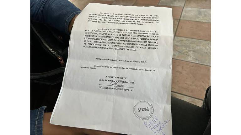 Adriana Martínez Sevilla denunció que desde el 27 de octubre de 2025 no ha logrado obtener los intereses acumulados de su fondo de ahorro.