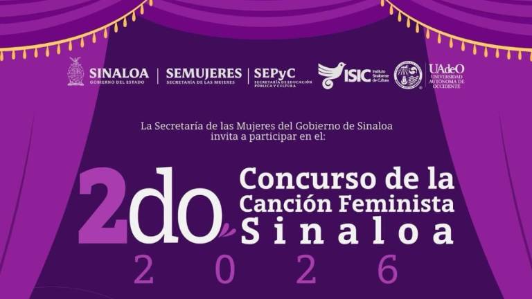 Convocatoria para la segunda edición del concurso de la Canción Feminista en Sinaloa.