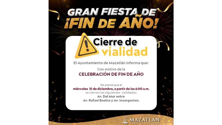 Anuncio del cierre de un tramo del Malecón desde la mañana de este miércoles.