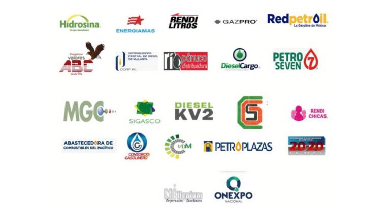 Empresas gasolineras que se suman al acuerdo para reducir el precio del diésel.