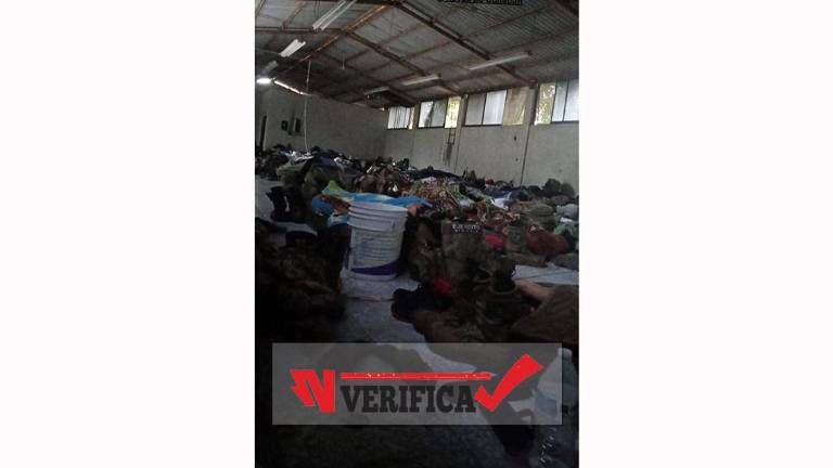 En redes sociales circula una imagen que atribuyen a un campamento militar en Culiacán, pero no se ha precisado su origen.