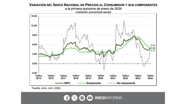 Durante la primera quincena de enero, en el País hubo un incremento en precios, principalmente de productos agropecuarios.