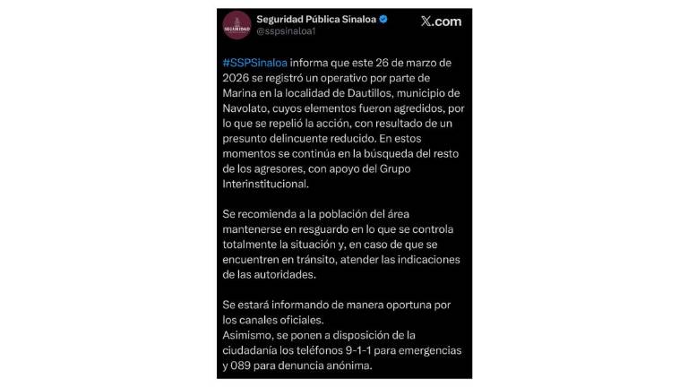 La SSPE confirma que M Marina mantiene operativo en Dautillos, Navolato.