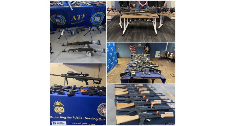 Armas decomisadas durante el último año en Estados Unidos.