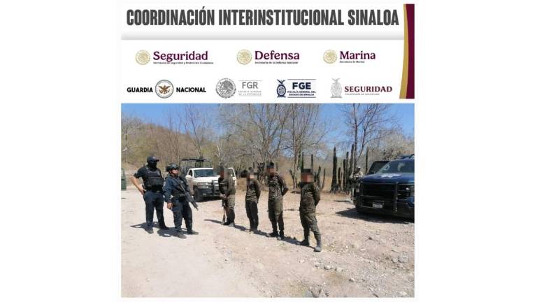 Cuatro personas fueron detenidas en Escuinapa con armas, entre ellos, un joven de 16 años.