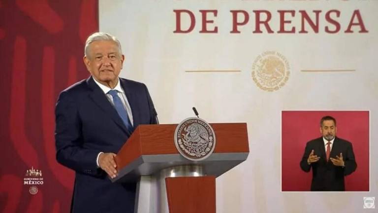 Andrés Manuel López Obrador en su conferencia de prensa matutina.