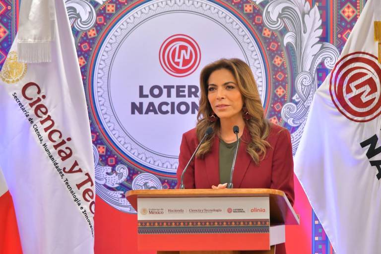 Develan billete de Lotería que reconoce al proyecto Olinia y las capacidades científicas de México
