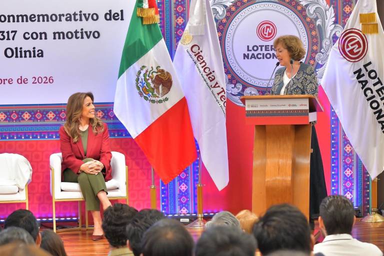 Develan billete de Lotería que reconoce al proyecto Olinia y las capacidades científicas de México