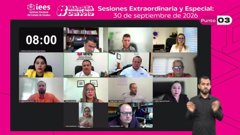 Sesión extraordinaria del IEES para iniciar la capacitación rumbo a las elecciones de 2027 en Sinaloa.