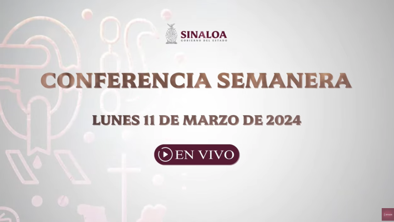 Conferencia semanera del Gobernador de Sinaloa Rubén Rocha Moya.