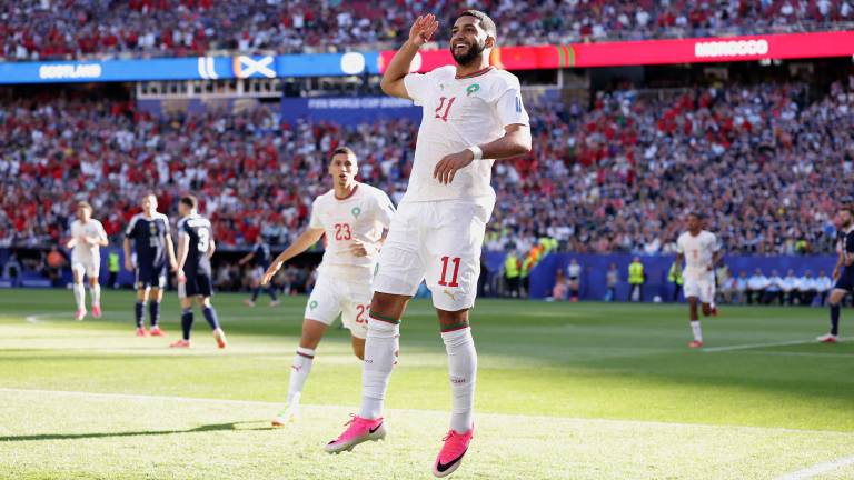 Ismael Saibari anota el gol marroquí.