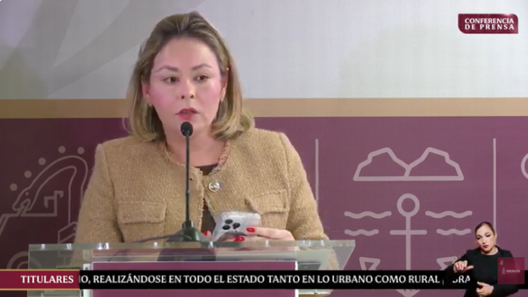 Yeraldine Bonilloa, Secretaria General de Gobierno, habla del operativo para localizar al militar que cayó en la Presa Sanalona.