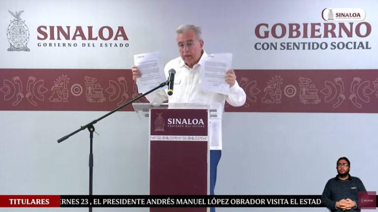 El Gobernador de Sinaloa Rubén Rocha Moya anuncia que enviará dos iniciativas al Congreso del Estado.
