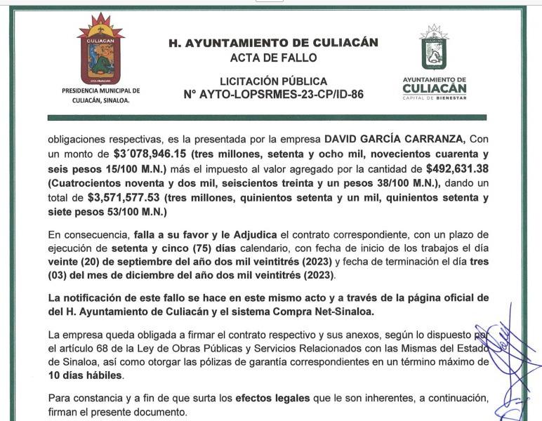 $!Guarda Gámez Mendívil proyectos para inaugurarlos después en Culiacán