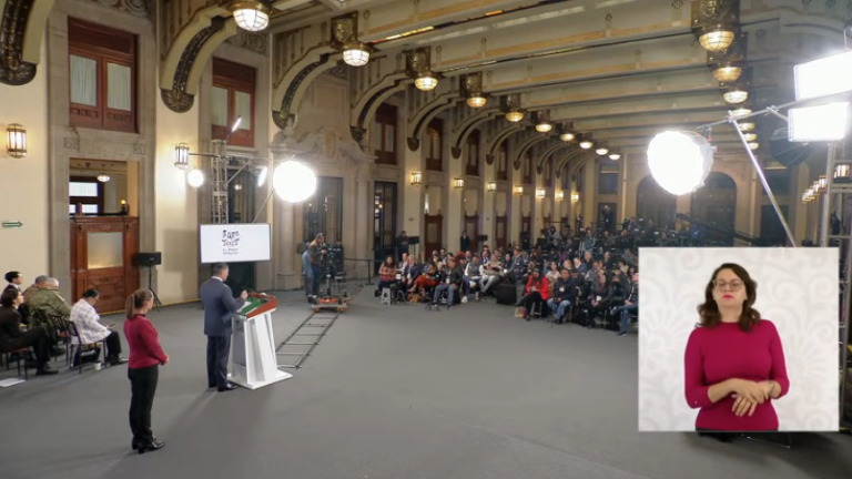 Conferencia matutina del Gobierno de México.
