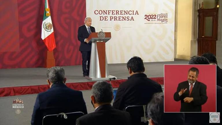 Andrés Manuel López Obrador en la conferencia de prensa de este viernes.