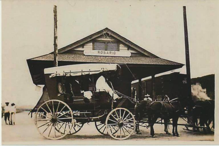 La estación del tren en Rosario, reflejo del progreso que trajo la minería