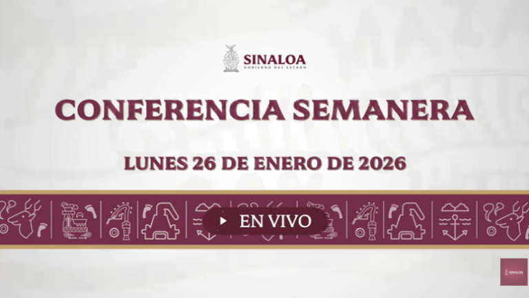 Conferencia del Gobernador de Sinaloa Rubén Rocha Moya.