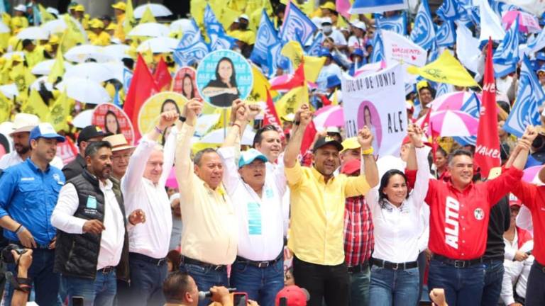 Líderes de partidos y presidenciables acompañan a cierre de campaña de candidatas en Edomex