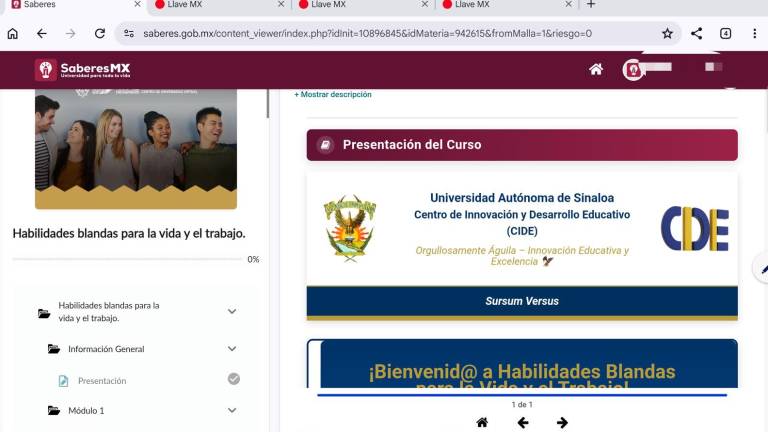 La UAS y la UAdeO participan con cursos en la plataforma pública y gratuita SaberesMX.