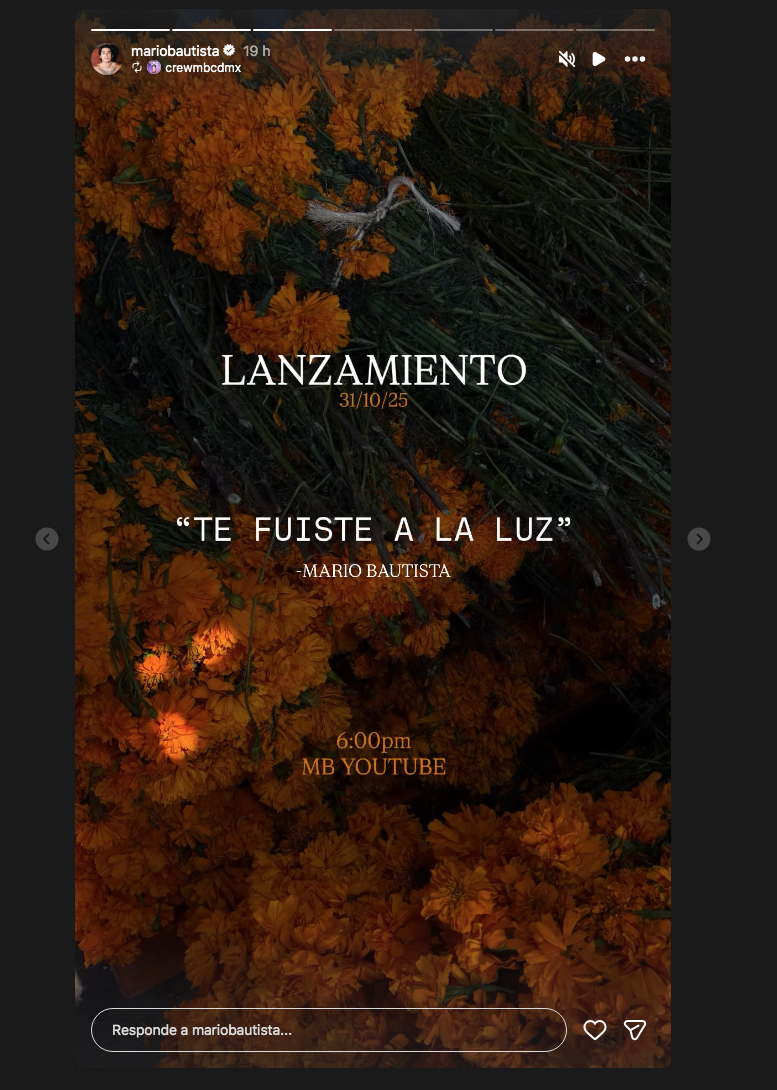 $!Brinda Mario Bautista un homenaje a aquellos que ya partieron con ‘Te fuiste a la luz’