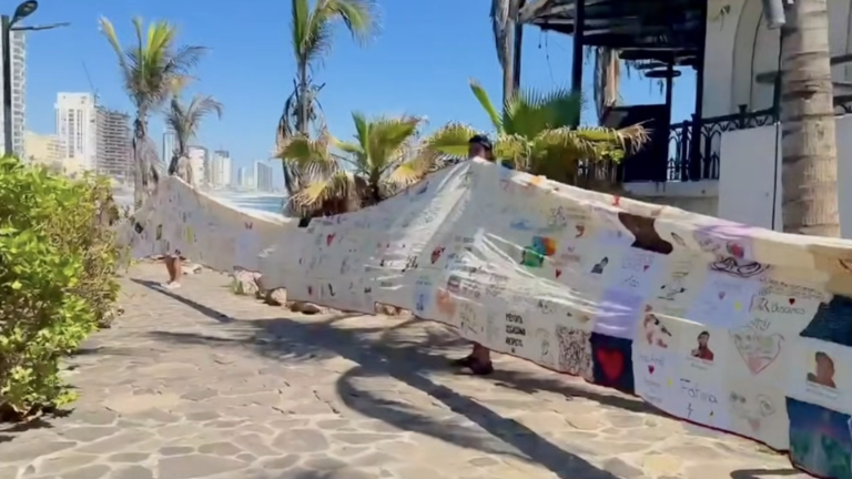 Manifestación en memoria del joven Carlos Emilio, desaparecido hace nueve meses en Mazatlán.