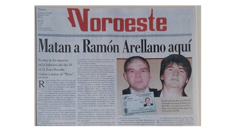 Portada en la que se informa de la muerte de Ramón Arellano Félix.