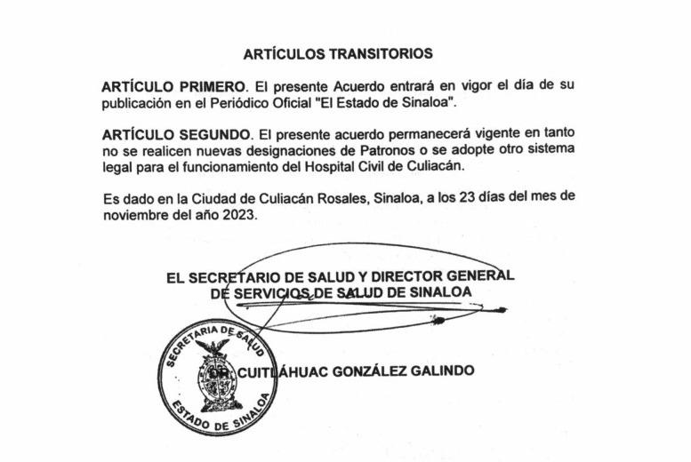 $!Gobierno de Sinaloa absorbe administración del Hospital Civil Culiacán, institución ligada a la UAS