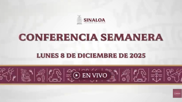 Conferencia del Gobernador de Sinaloa Rubén Rocha Moya.