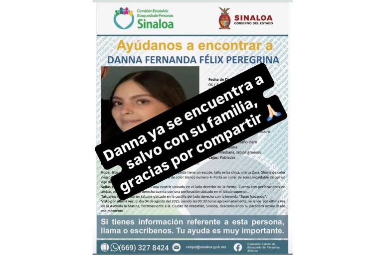 Danna y Gonzalo, desaparecidos en Mazatlán, aparecen con vida