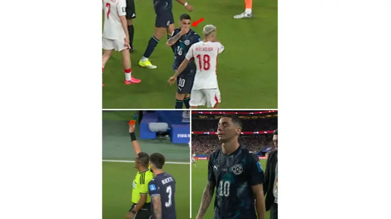 La inédita tarjeta roja dejó a la Albirroja con un hombre menos y abrió el debate sobre las nuevas reglas implementadas por la FIFA.