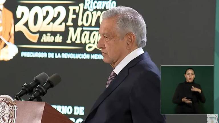 Andrés Manuel López Obrador en la conferencia matutina desde Tamaulipas.