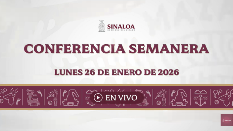 Conferencia del Gobernador de Sinaloa Rubén Rocha Moya.