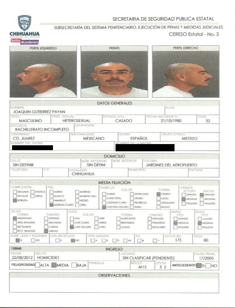 $!Homicidas, secuestradores y sicarios, los reos fugados del Cereso de Ciudad Juárez