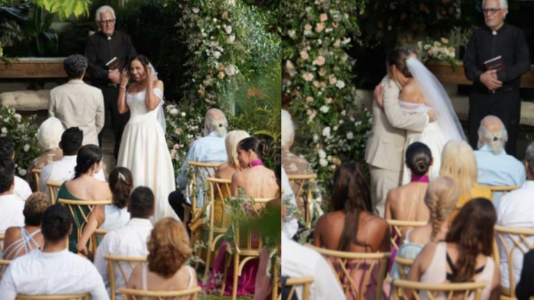 La actriz y conductora se casó en una ceremonia