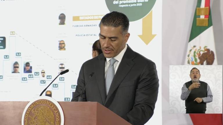 Omar García Harfuch afirmó que no tienen conocimiento de que haya ficha roja de la Interpol contra Rubén Rocha Moya.
