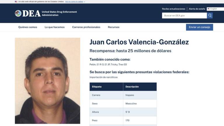 Valencia González fue calificado como el objetivo número uno de esa agencia luego de haber asumido el liderazgo del CJNG.