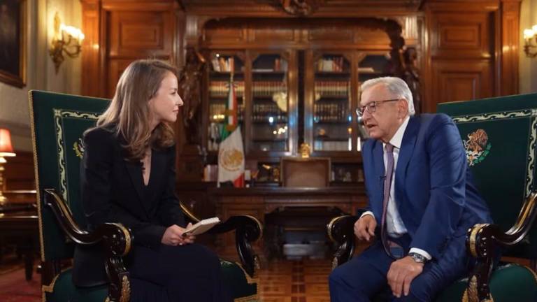 El Presidente de México Andrés Manuel López Obrador en entrevista con la periodista Inna Afinogenova.